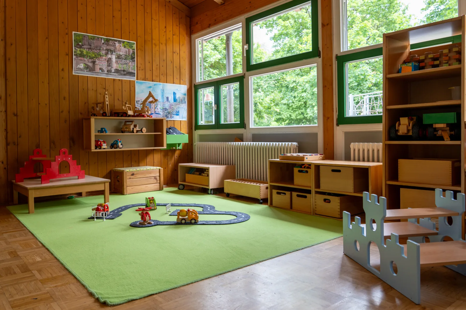Spiel- und Baubereich im Kindergarten